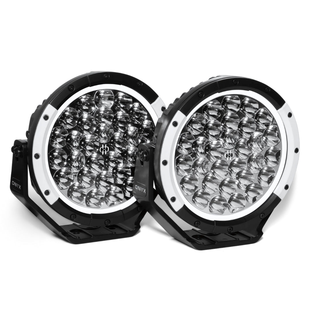 ONYX Lights TB-9 Driving Lights | 19,800LM Osram LEDs | 2,000M Beam | Dual Colour DRL