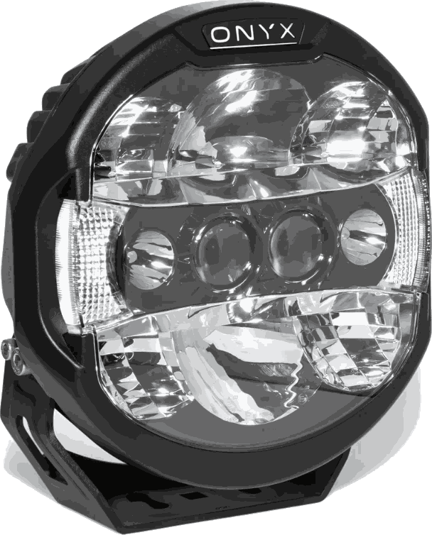 ION-L-9 9" LED and Laser Driving Lights with Wiring Harness